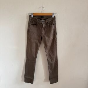 MOTHER The Muse Skinny Ankle Jeans Malachite Green 26